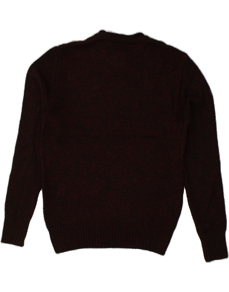 SUPERDRY Mens Crew Neck Jumper Sweater Medium Burgundy Acrylic | Vintage Superdry | Thrift | Second-Hand Superdry | Used Clothing | Messina Hembry 