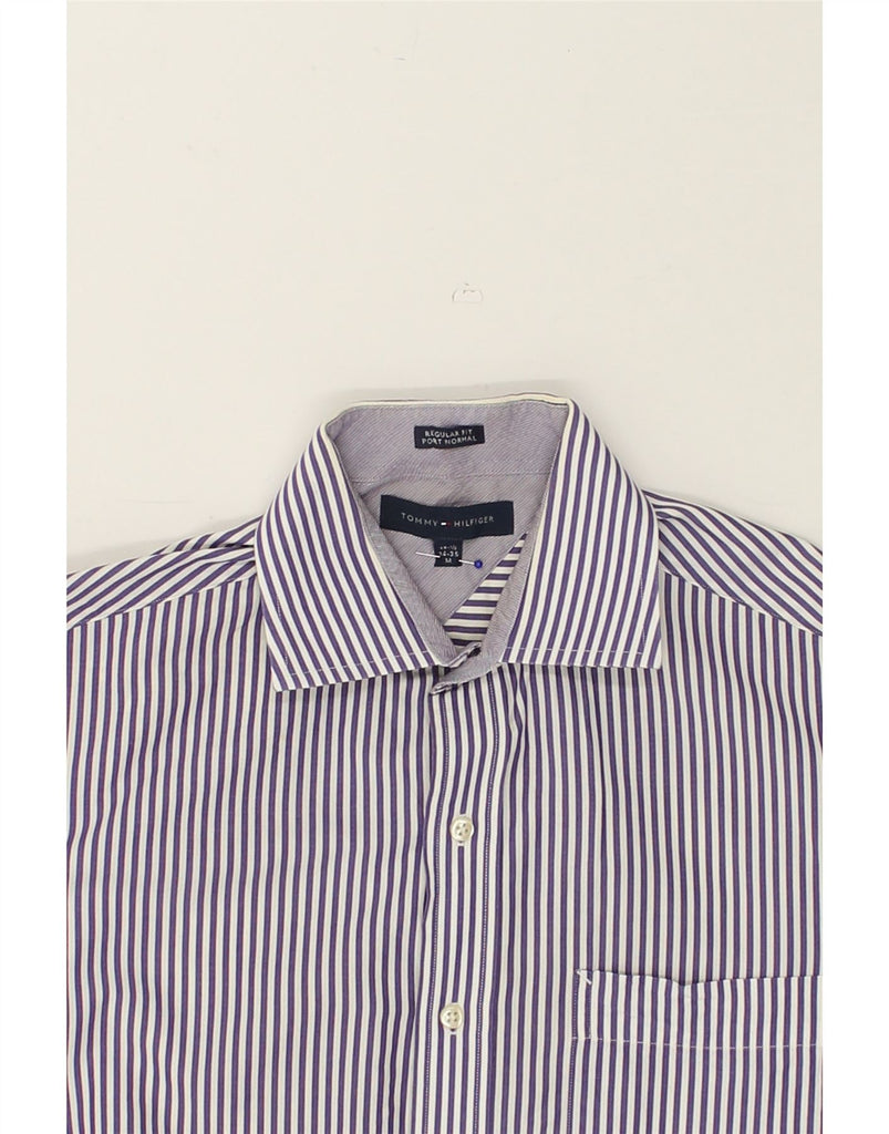 TOMMY HILFIGER Mens Regular Fit Shirt Size 15 1/2  Medium Purple Striped | Vintage Tommy Hilfiger | Thrift | Second-Hand Tommy Hilfiger | Used Clothing | Messina Hembry 