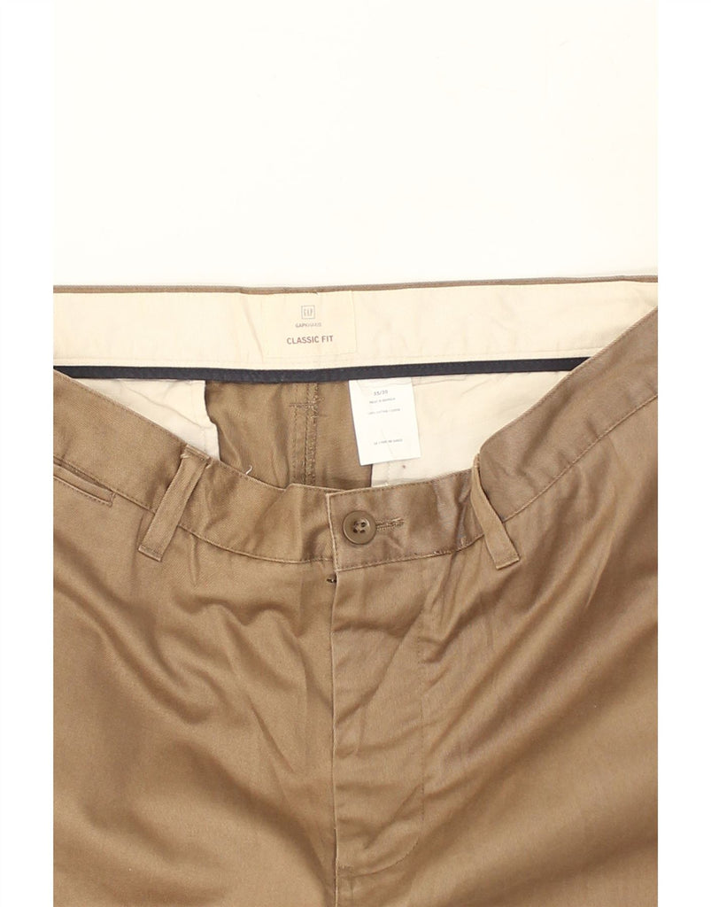 GAP Mens Straight Chino Trousers W35 L30  Brown Cotton | Vintage Gap | Thrift | Second-Hand Gap | Used Clothing | Messina Hembry 