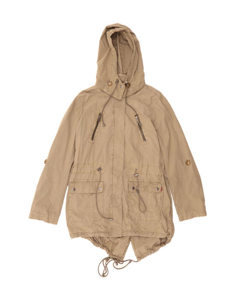 LEVI'S Womens Hooded Parka Jacket UK 18 XL Beige Cotton Vintage Levi's and Second-Hand Levi's from Messina Hembry 