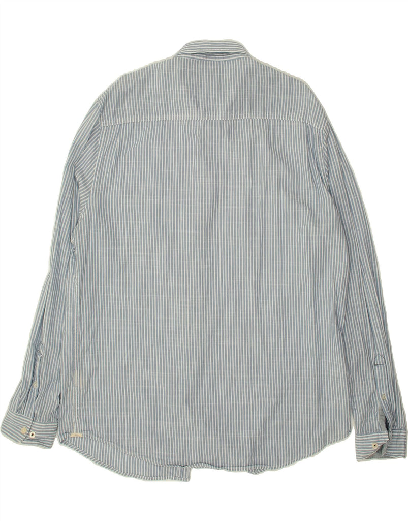 LEE Mens The Sutton Shirt 2XL Blue Striped Cotton Vintage Lee and Second-Hand Lee from Messina Hembry 