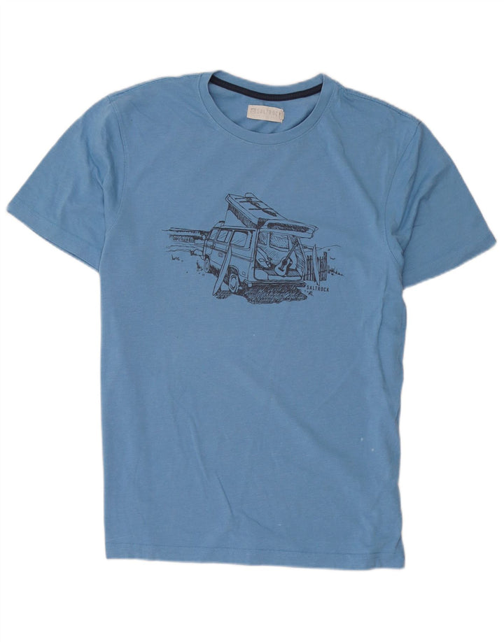 Saltrock Mens Graphic T-Shirt Top Large Blue Cotton