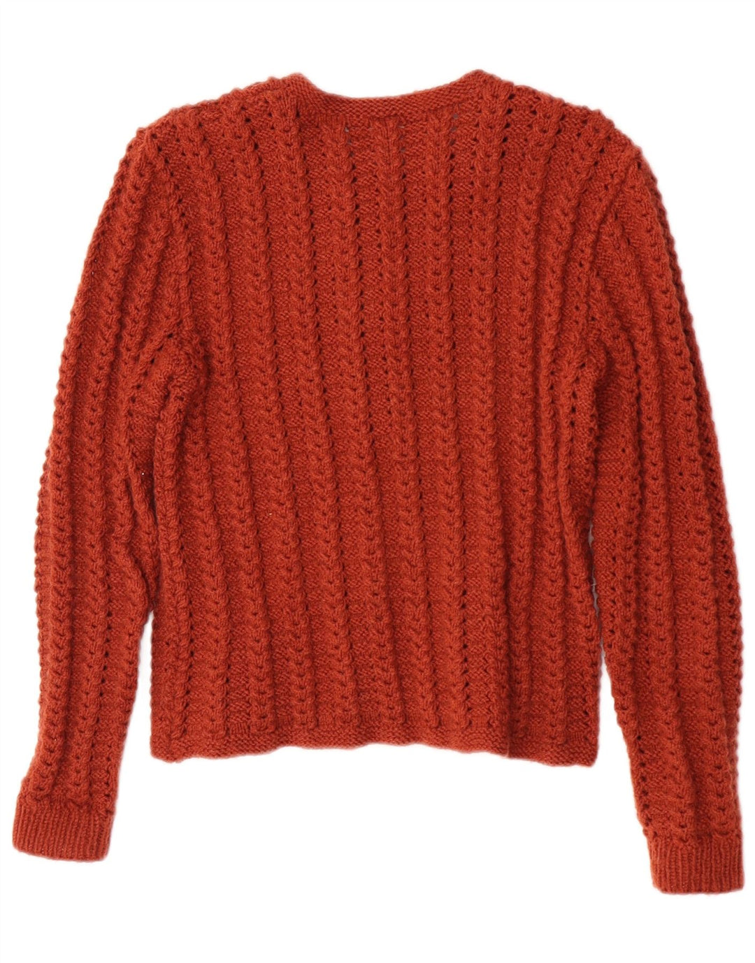 Vintage Womens Cardigan Sweater UK 10 Small Orange