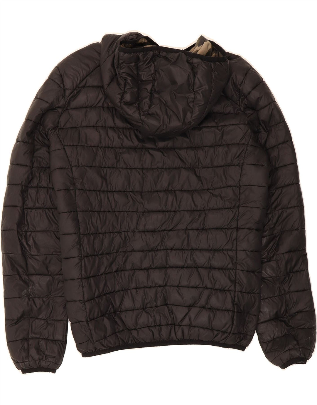 INVICTA Mens Hooded Padded Jacket UK 38 Medium Black Polyamide Vintage Invicta and Second-Hand Invicta from Messina Hembry 