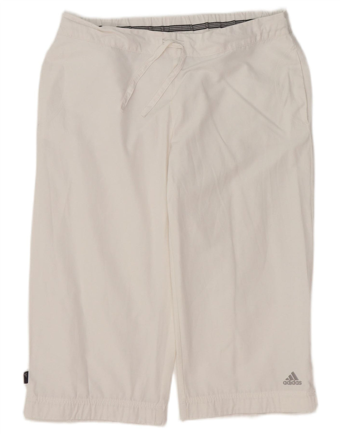 ADIDAS Womens Bermuda Shorts UK 12 Medium W32 White Cotton