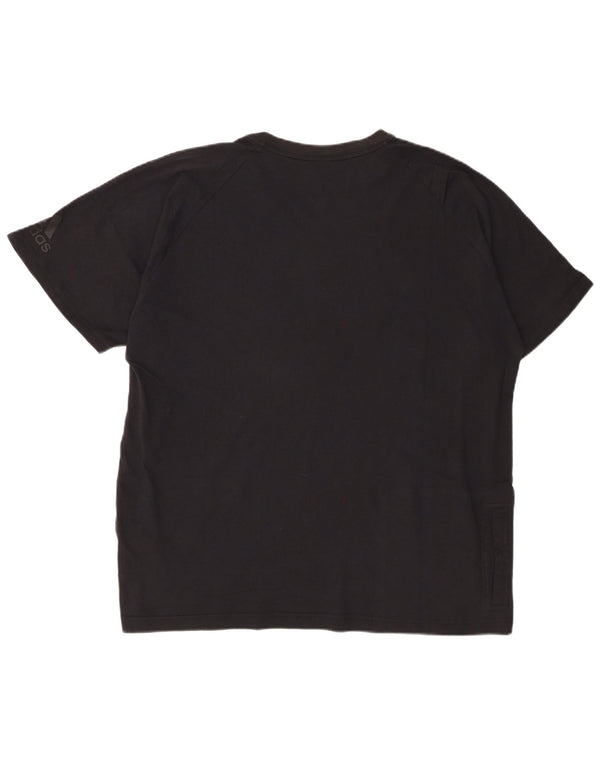 Adidas Mens T-Shirt Top XL Black Cotton