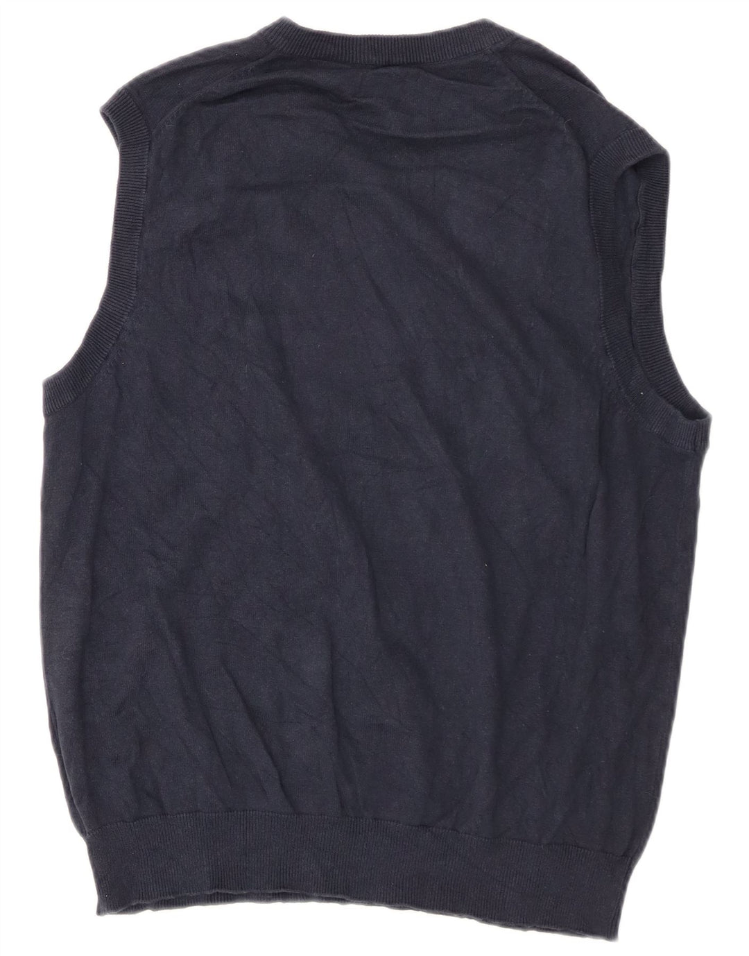 Chaps Mens Vest Tank Top Large Navy Blue Cotton