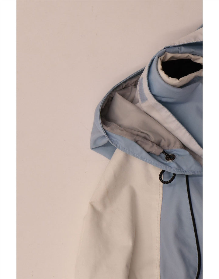 Columbia Womens Interchange Hooded Rain Jacket UK 16 Large Blue Colourblock