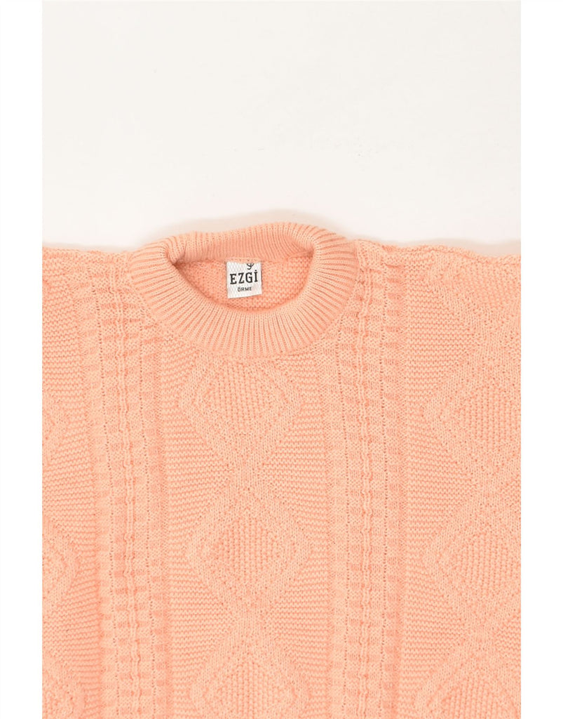 VINTAGE Womens Crew Neck Jumper Sweater UK 14 Large Pink Argyle/Diamond | Vintage Vintage | Thrift | Second-Hand Vintage | Used Clothing | Messina Hembry 