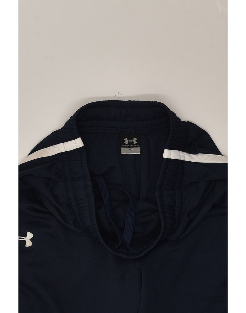 UNDER ARMOUR Mens Tracksuit Trousers Medium Navy Blue Polyester | Vintage Under Armour | Thrift | Second-Hand Under Armour | Used Clothing | Messina Hembry 