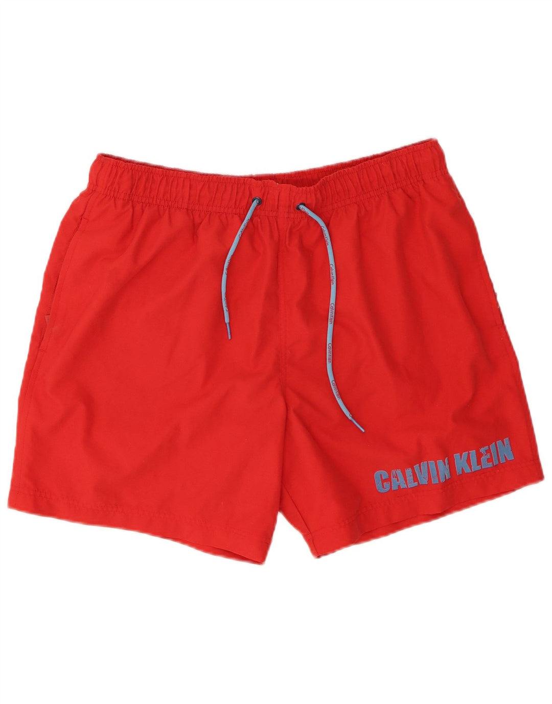CALVIN KLEIN Mens Graphic Swimming Shorts Large  Red Polyester
