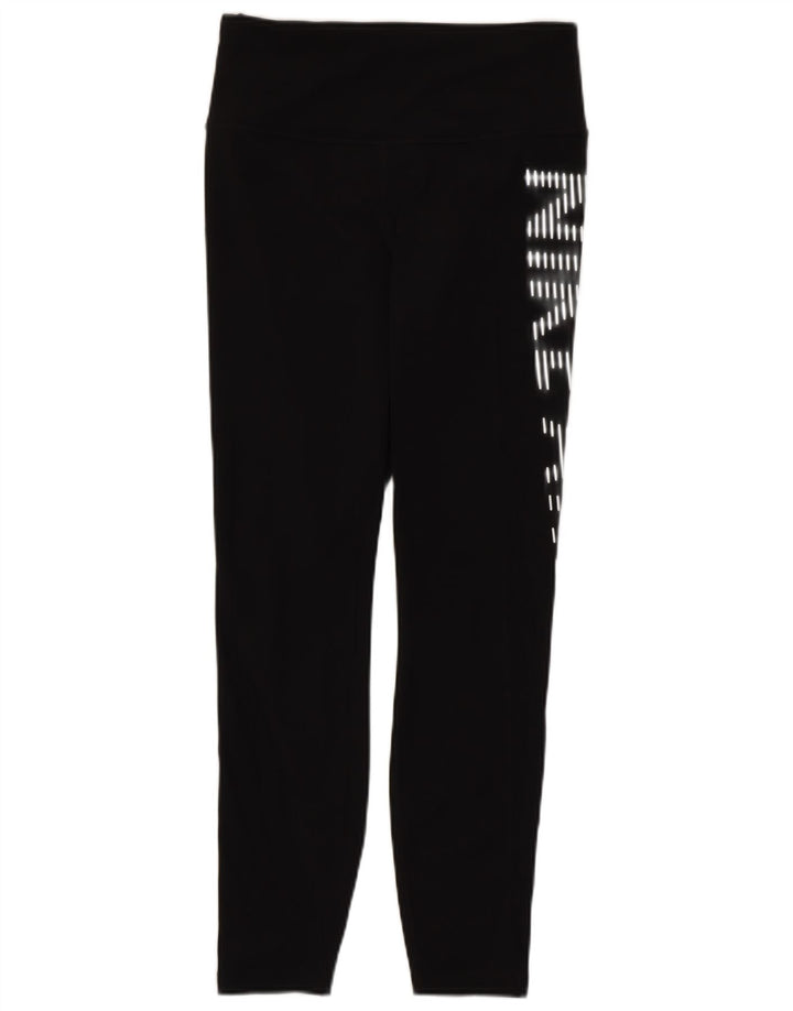Nike Womens Dri Fit Graphic Leggings UK 8 Small Black