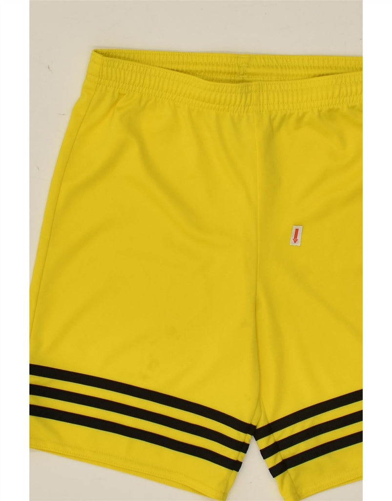 ADIDAS Boys Climalite Sport Shorts 11-12 Years Large  Yellow Polyester | Vintage Adidas | Thrift | Second-Hand Adidas | Used Clothing | Messina Hembry 