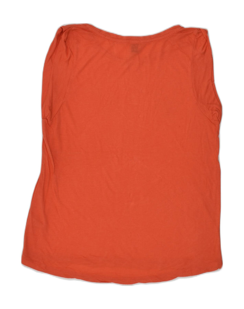 J. CREW Womens T-Shirt Top UK 10 Small Orange Viscose | Vintage J. Crew | Thrift | Second-Hand J. Crew | Used Clothing | Messina Hembry 