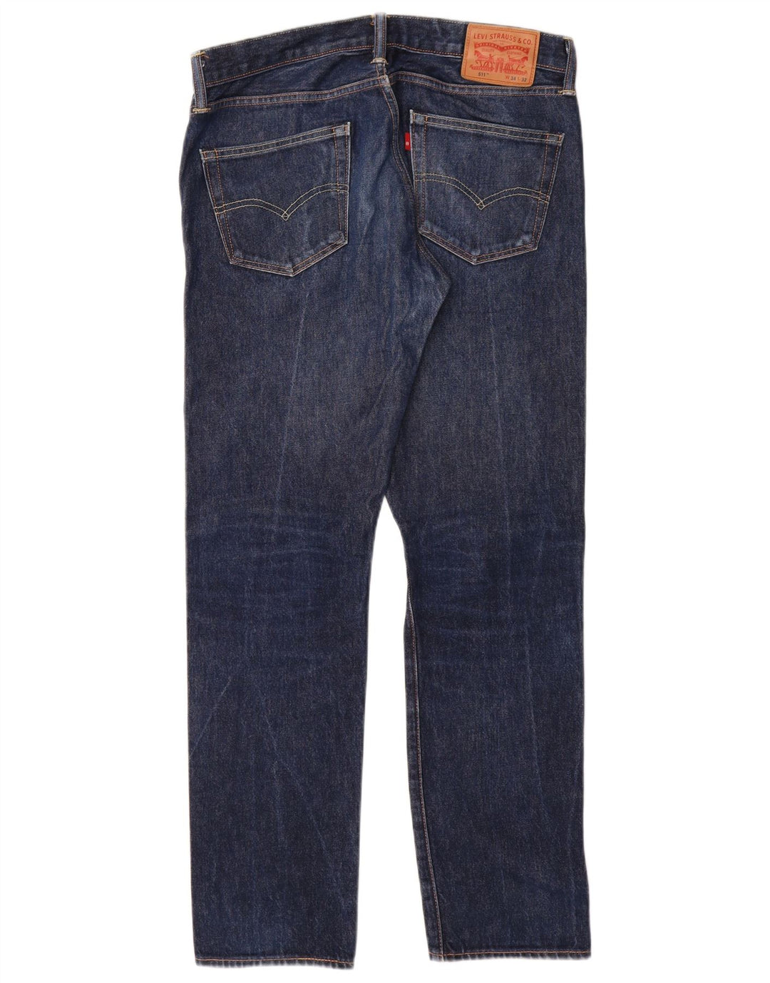 Levi's Mens 511 Slim Jeans W34 L32 Navy Blue Cotton