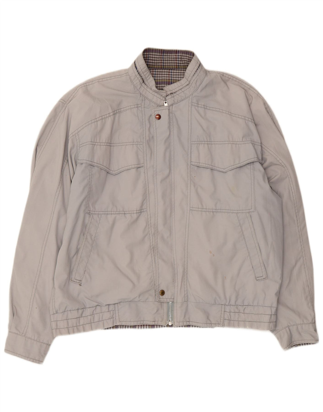 Vintage Mens Bomber Jacket UK 40 Large Grey