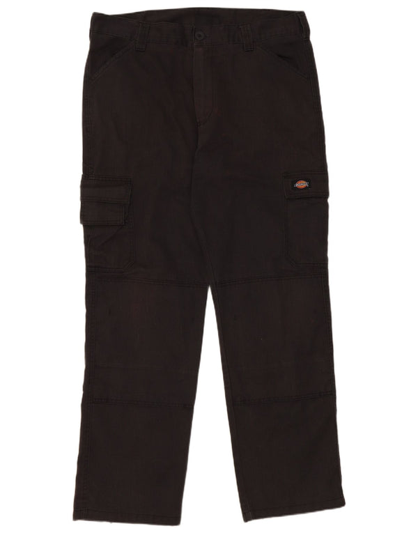 Dickies Mens Straight Cargo Trousers W36 L30 Black Polyester