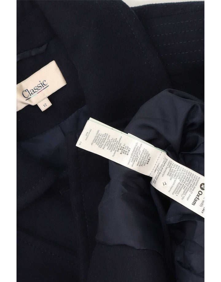 Marks & Spencer Womens 5 Button Blazer Jacket UK 12 Medium Navy Blue