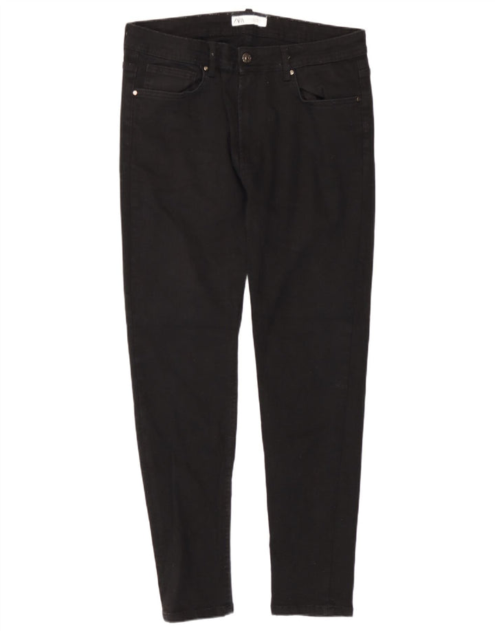 Zara Mens Slim Jeans W34 L27 Black Cotton