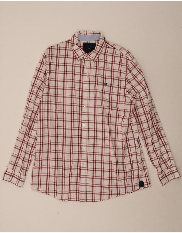 Crew Clothing Mens Classic Fit Shirt XL White Check Cotton