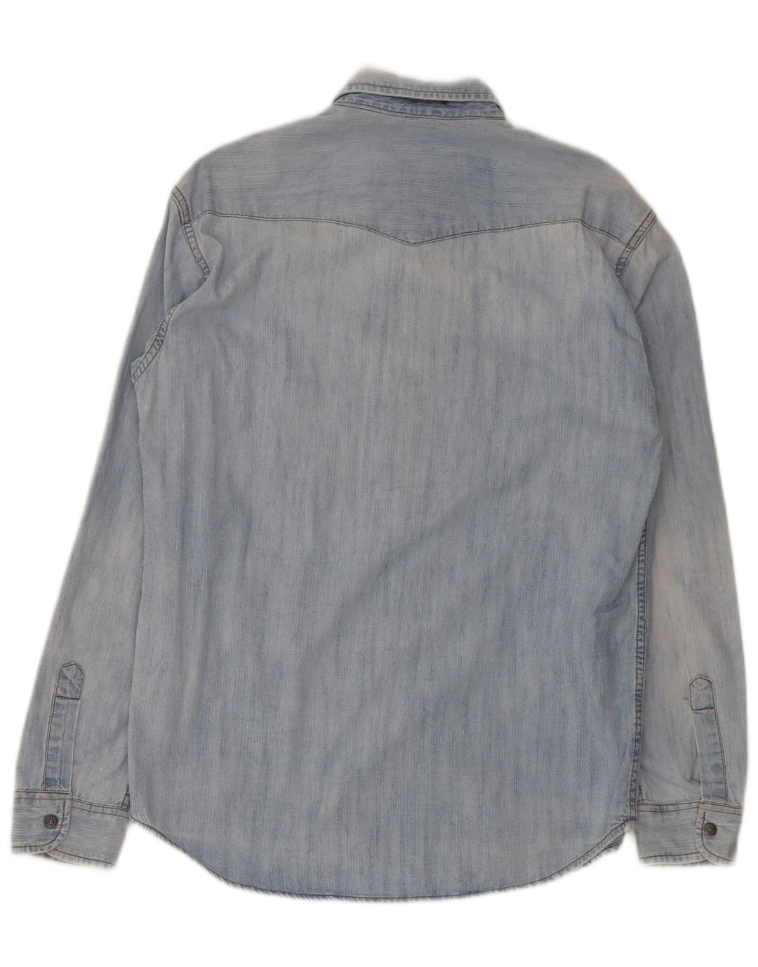 Carrera Mens Denim Shirt Medium Blue Cotton