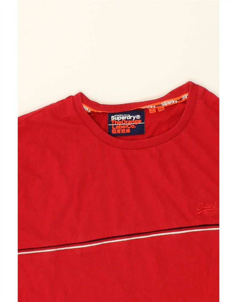 SUPERDRY Womens Graphic T-Shirt Top UK 20 2XL Red Cotton | Vintage Superdry | Thrift | Second-Hand Superdry | Used Clothing | Messina Hembry 