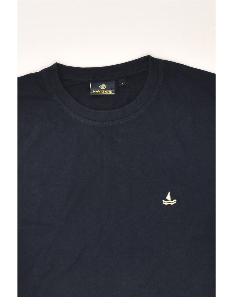 NAVIGARE Mens T-Shirt Top Small Navy Blue Cotton | Vintage Navigare | Thrift | Second-Hand Navigare | Used Clothing | Messina Hembry 