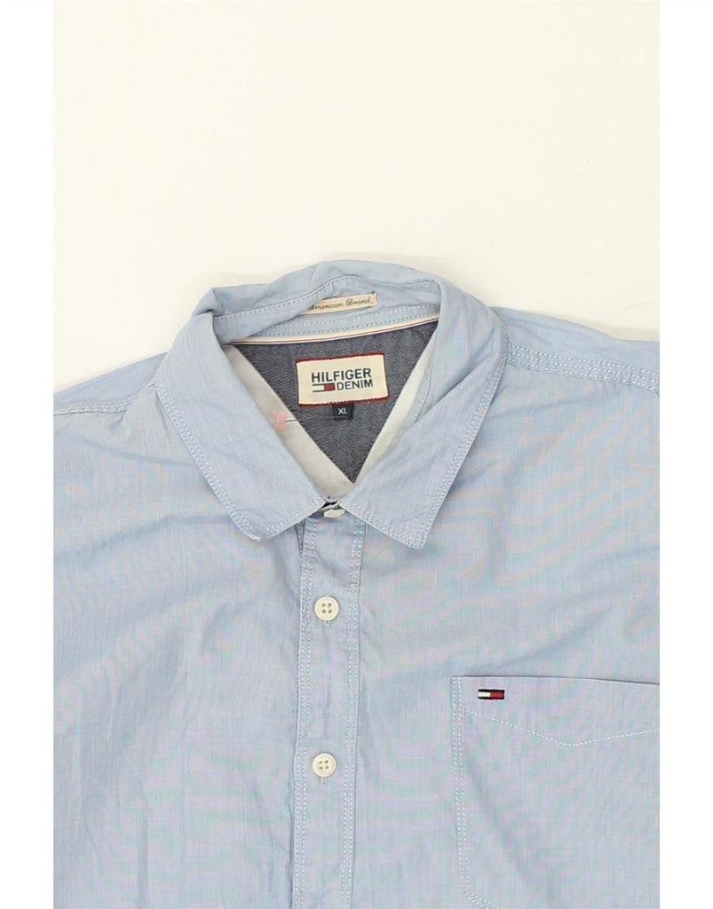 TOMMY HILFIGER Mens Shirt XL Blue Cotton Vintage Tommy Hilfiger and Second-Hand Tommy Hilfiger from Messina Hembry 