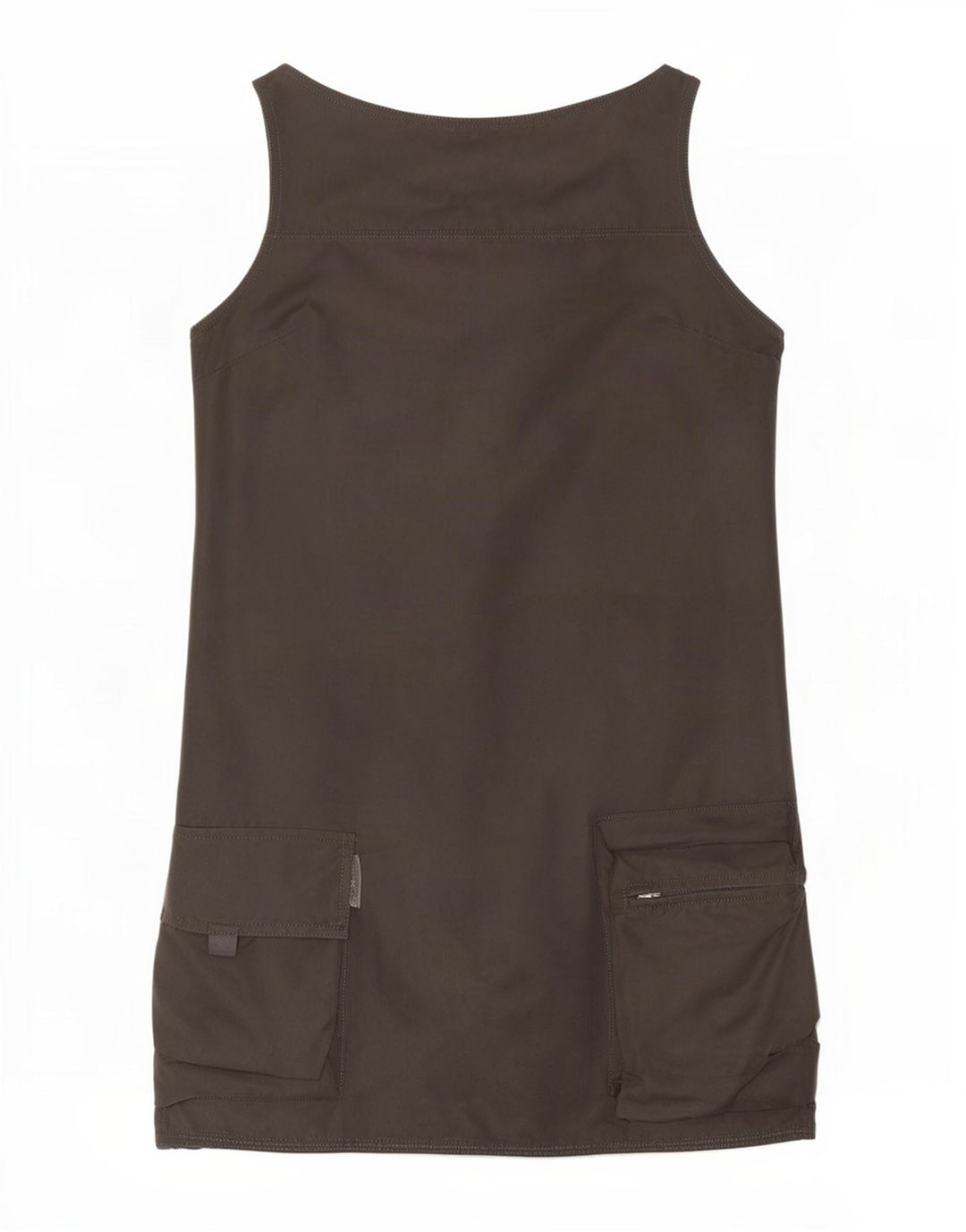 Krizia Jeans Womens Sleeveless Shift Dress UK 12 Medium Grey Cotton