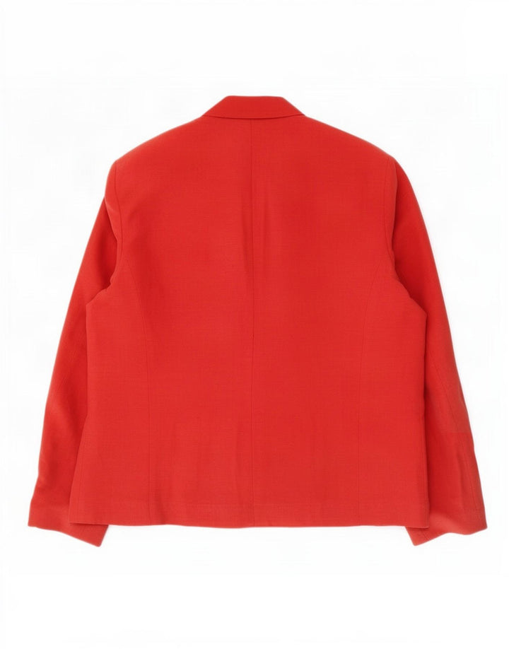 Armani Collezioni Womens Blazer Jacket IT 42 Medium Red Linen