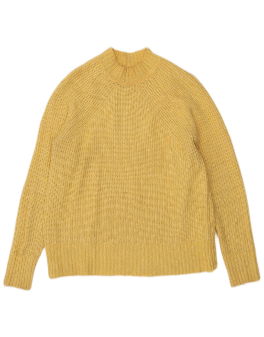Marks & Spencer Womens Turtle Neck Jumper Sweater UK 10 Small Yellow