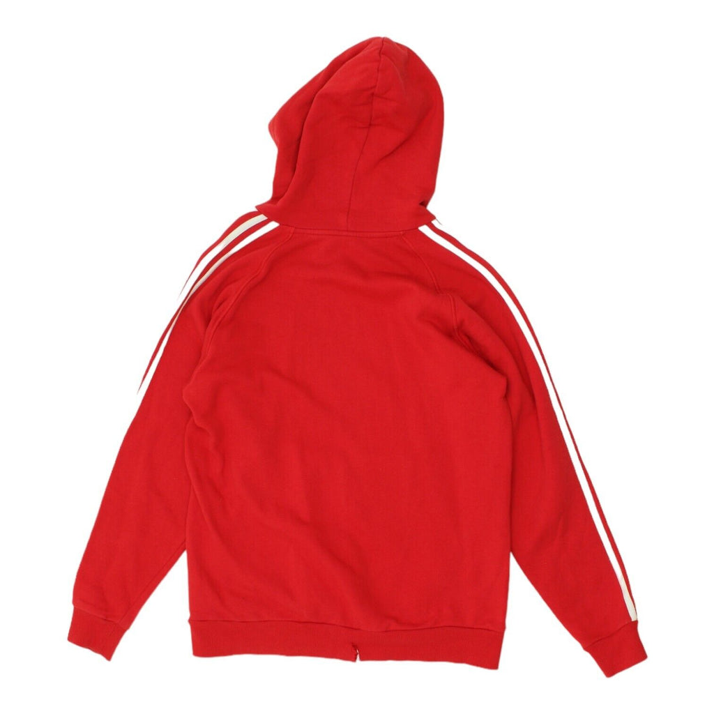 Adidas Mens Red Pullover Hoodie | Vintage Casual Sportswear Hoody VTG | Vintage Messina Hembry | Thrift | Second-Hand Messina Hembry | Used Clothing | Messina Hembry 