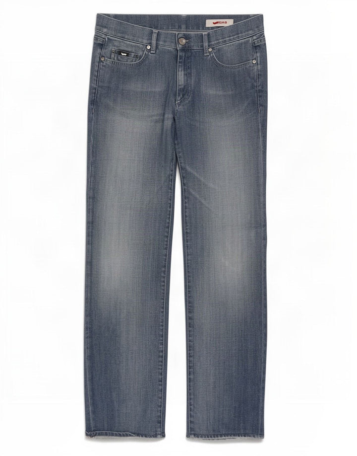 Gas Womens Straight Jeans W32 L33 Blue Cotton