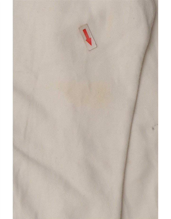 Nike Mens Graphic Hoodie Jumper Medium White Cotton