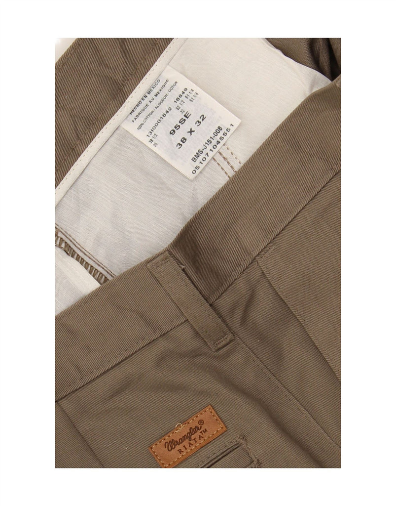 WRANGLER Mens Pegged Chino Trousers W38 L32 Grey Cotton Vintage Wrangler and Second-Hand Wrangler from Messina Hembry 