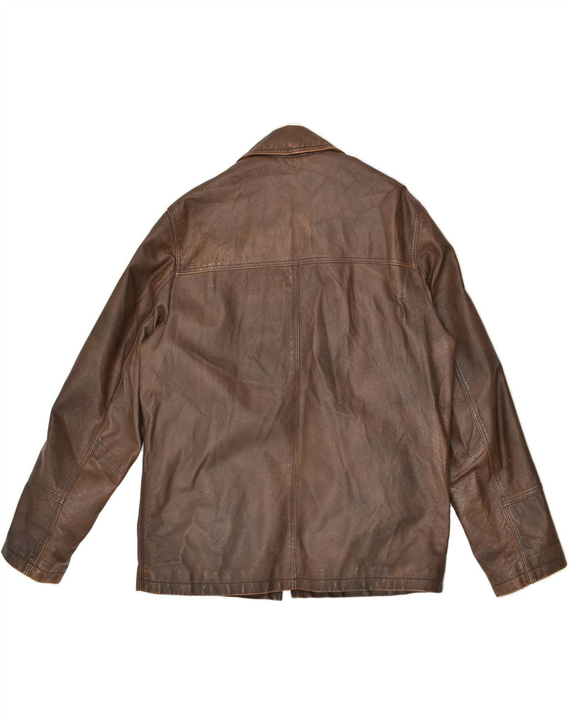 CONBIPEL Mens Leather Jacket IT 48 Medium Brown Leather Vintage Conbipel and Second-Hand Conbipel from Messina Hembry 