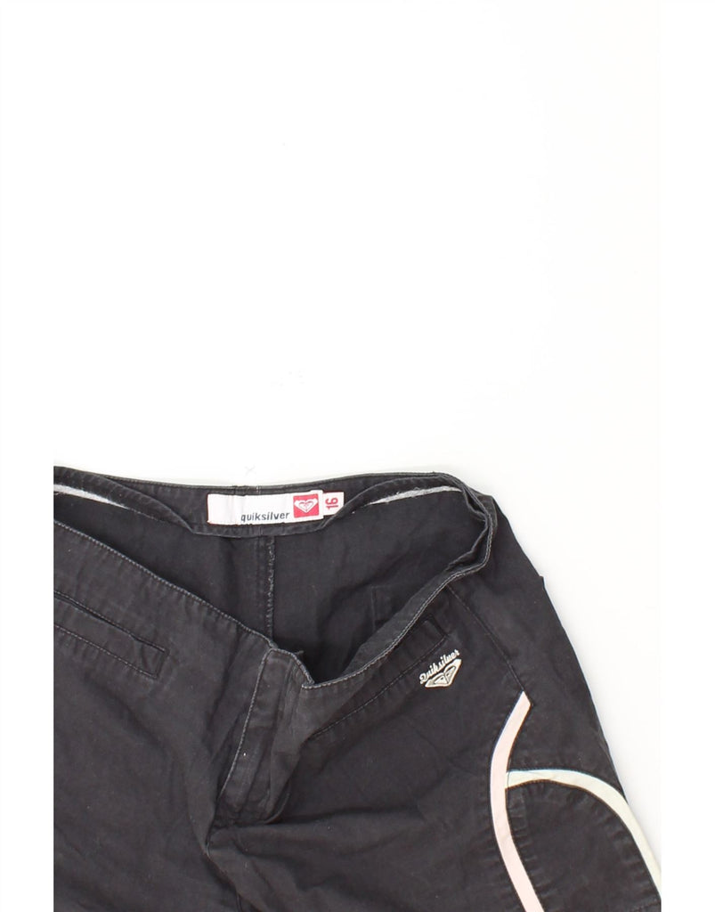 QUIKSILVER Girls Casual Shorts 15-16 Years W28 Black Vintage Quiksilver and Second-Hand Quiksilver from Messina Hembry 