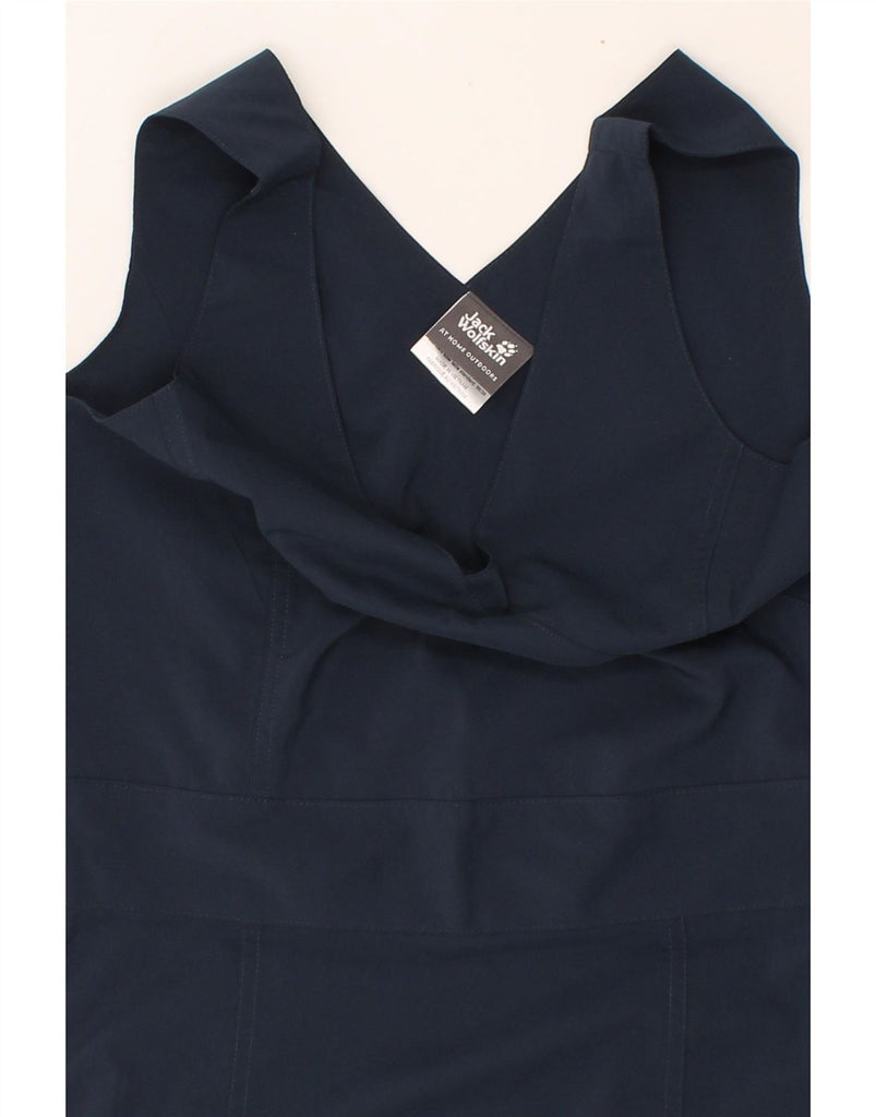 JACK WOLFSKIN Womens Sleeveless A-Line Dress UK 10 Sṁall Navy Blue Vintage Jack Wolfskin and Second-Hand Jack Wolfskin from Messina Hembry 