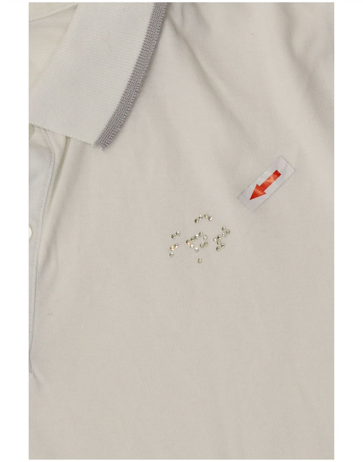 Lotto Womens Polo Shirt UK 14 Medium White