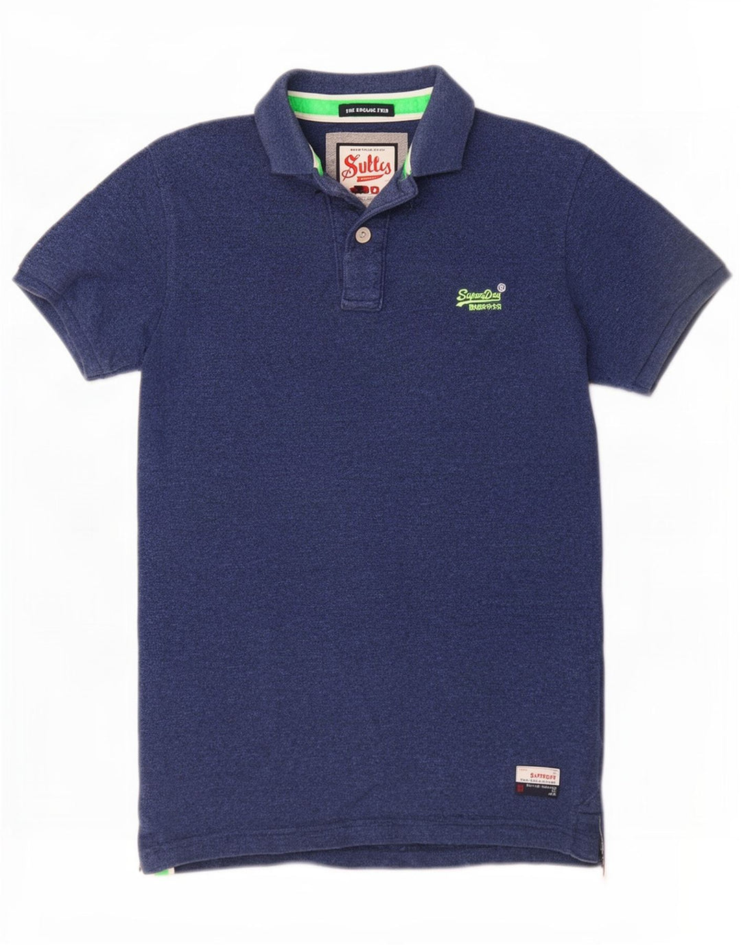Superdry Mens The Classic Polo Shirt Medium Navy Blue Cotton