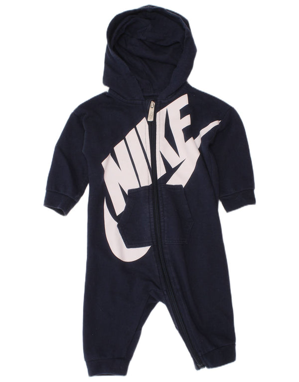 Nike Baby Boys Graphic Hooded Jumpsuit 6-9 Months Navy Blue