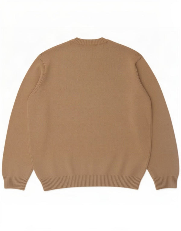 Marks & Spencer Mens Blue Harbour Crew Neck Jumper Sweater XL Beige Wool