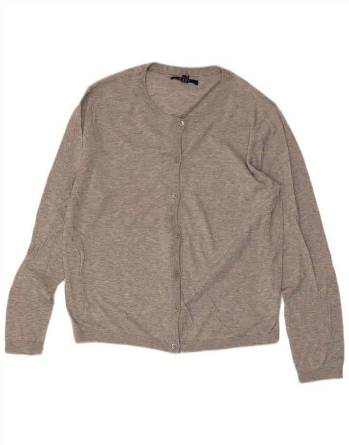 GANT Womens Cardigan Sweater UK 20 2XL Grey Cotton