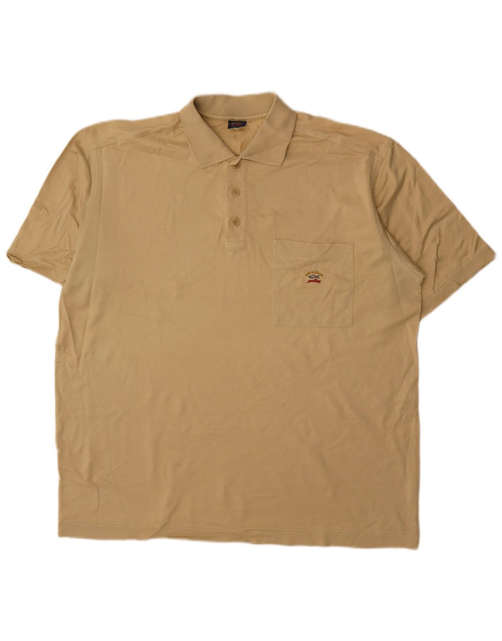 Paul & Shark Mens Polo Shirt XL Beige