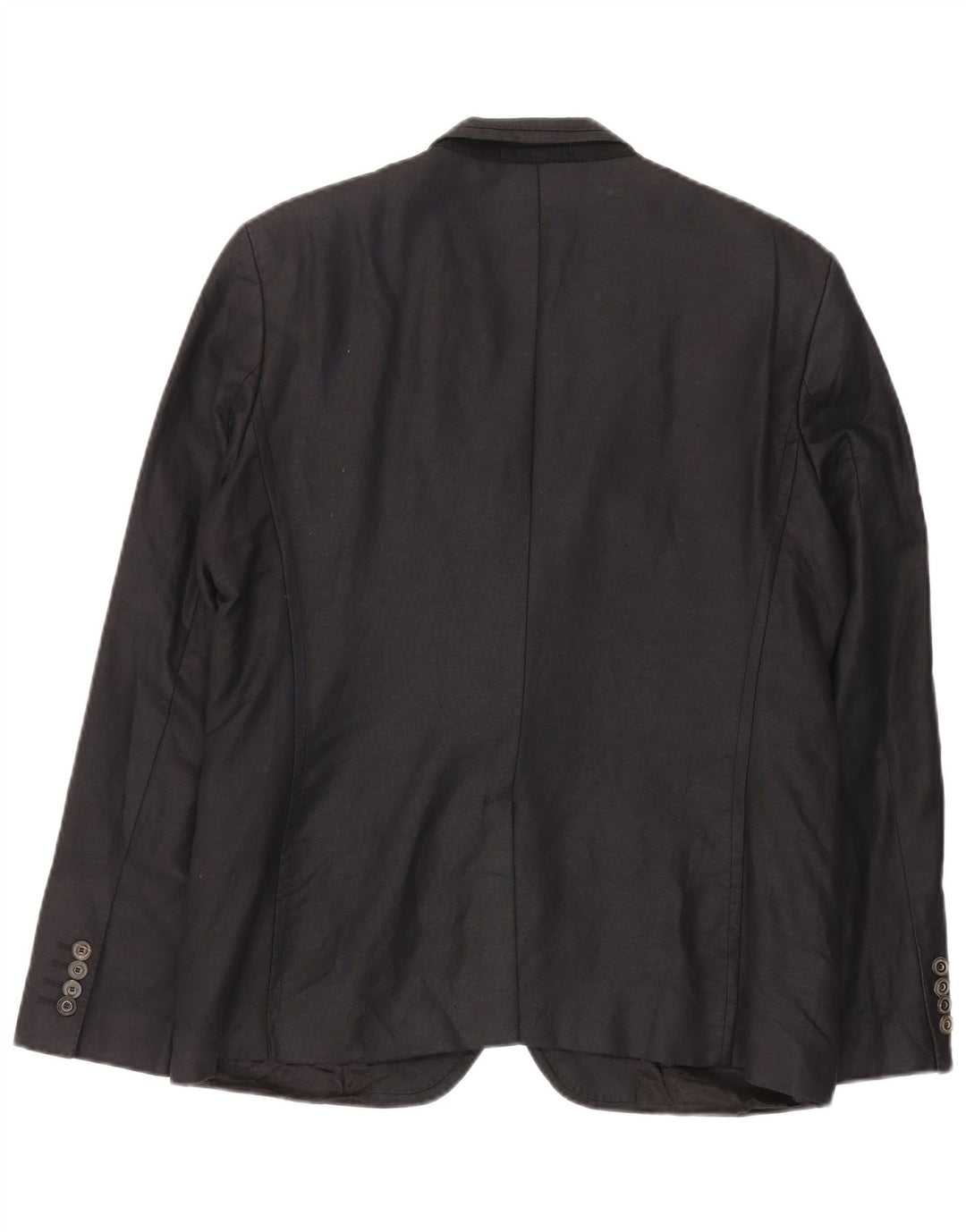 Zara Mens 2 Button Blazer Jacket EU 54 XL Black