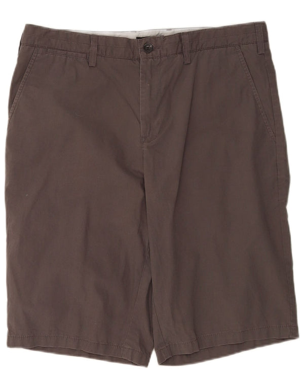 Marks & Spencer Mens Chino Shorts W34 Large Grey Cotton
