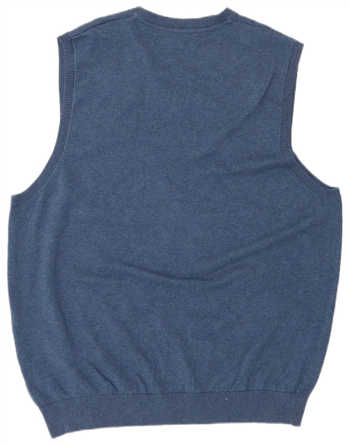 Marks & Spencer Mens Vest Tank Top XL Navy Blue Cotton