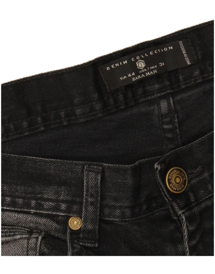 ZARA Mens Slim Jeans EU 44 Large W34 L31 Black