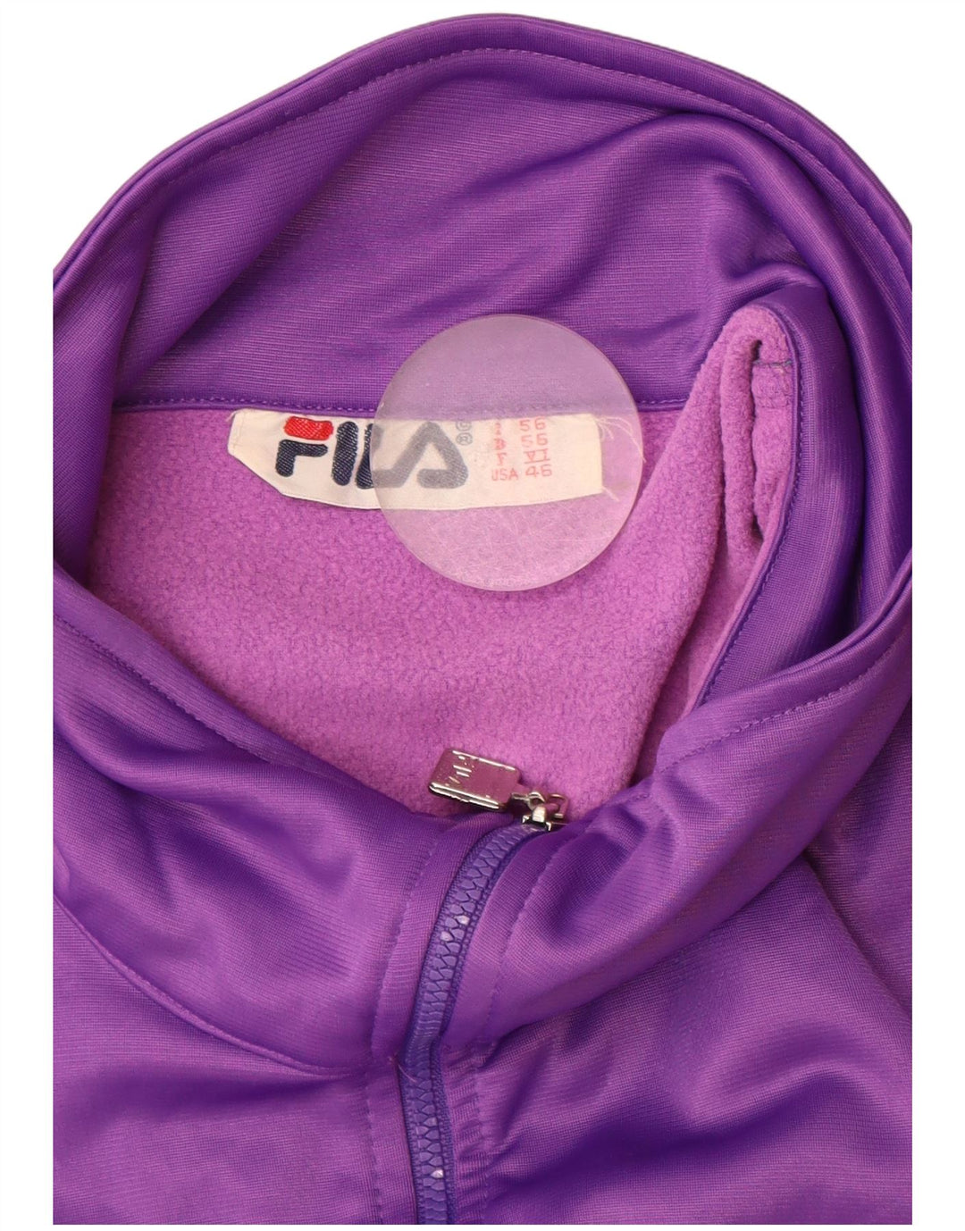 Fila Mens Graphic Tracksuit Top Jacket IT 56 2XL Purple Polyester