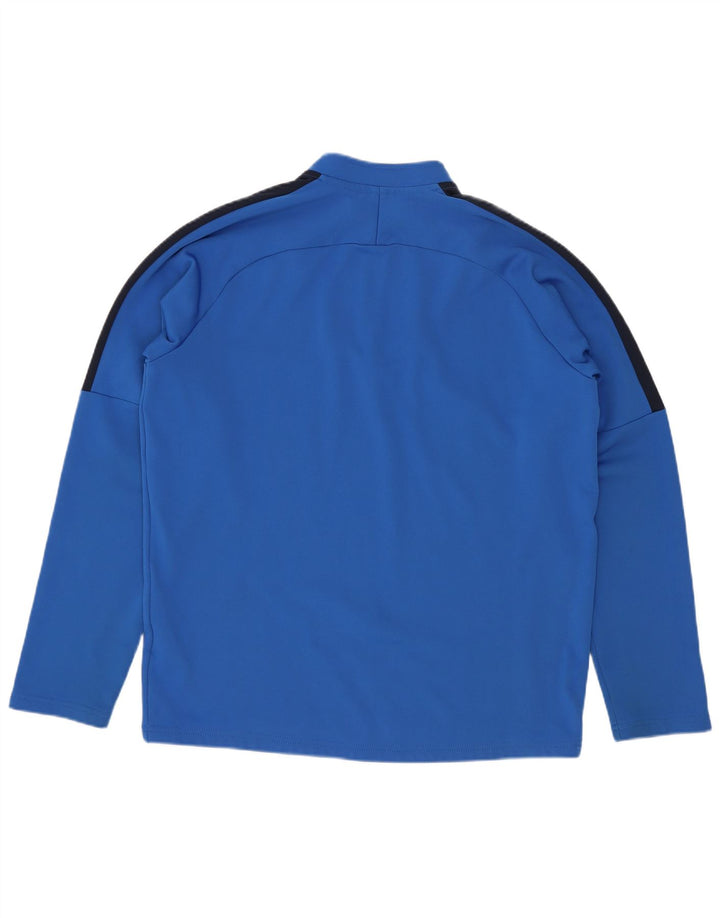 Nike Boys Zip Neck Pullover Tracksuit Top 13-14 Years XL Blue Colourblock